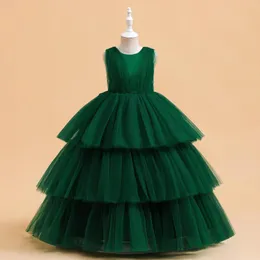 Vestidos de menina Tulle verde Tuttu Dress Festa de Natal Festa de Crianças Crianças Vestido Prom