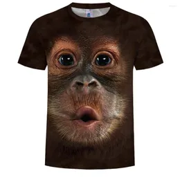Męskie koszulki T-shirty 3D Mannen Vrouwen 2022 Zomer Gedrukt Animal Aap T-shirt Korte Mouwen Grappig Ontwerp Casual Tops TEES Grafische
