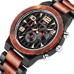 2021 Rellojes Hombre Wooden Watch Watch Men High-De Grand Luxo Cronógrafo Elegante WristWatch2494