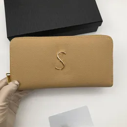 Designer Long Short Wallet Top Real Leather Pl￥nbok f￶r kvinnor Dragkort L￥nga korth￥llare Mynt Purses Woman visar exotiska koppling Pl￥nbok212T