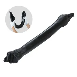 Компания красоты супер длинное кулак дилдо 65 см. Большой кулачок черные двойные сексуальные игрушки для женщины -лесбиянок -контакта Огромный анальный пенис.