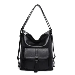 Multi-purpose single shoulder bag soft leather cross-slung all-match lady shopping travel high texture retro Chinese wind3385
