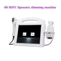 2 IN 1 Liposonix 3D 4D HIFU Facelift Faltenentfernungsgerät Liposonic verliert Gewicht Körperschlankheit mit 10 Patronen