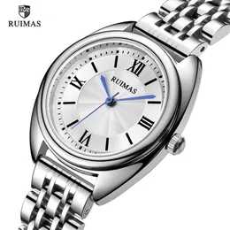 RUIMAS Women's Quartz Watches Luxury Business Wristwatch Stainless Steel Waterproof Dress Watch Lady Relogio Feminino Clock 5273L