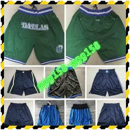 Vintage Mens Just Don Pocket Basketball Shorts Retro Mesh Classic Green Pants Authentic zszyty 2021 City Dallases Edition270E