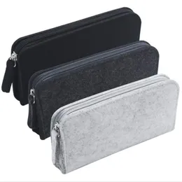 Felt Pouch Multifunctional Storage Bag Pencil Case For Store Pens Stationery School Office Supplies RRA799