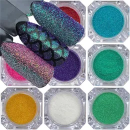 Tırnak parıltısı lazer tozu değiştirme renk UV jel cila payetleri 3d parlak pigment şekeri anti toz diy dekorasyon sanat manikür aracı