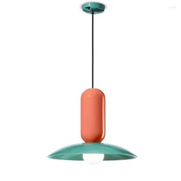 Подвесные лампы Nordic Simple Restaurant Lamp Modern Creative Color Coffee Bar Dest Art люстр гостиная