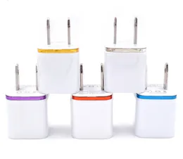 2022 najwyższej jakości 5V 2.1 1A podwójna ładowarka USB AC Travel US wtyczka wielu kolorów do wyboru bardzo popularna na całym świecie szybka wysyłka