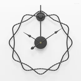 ساعات الحائط 50 سم على مدار الساعة الصامتة تصميم حديث لمكتب ديكور المنزل على الطراز الأوروبي معلقة ساعة Horloge Murale