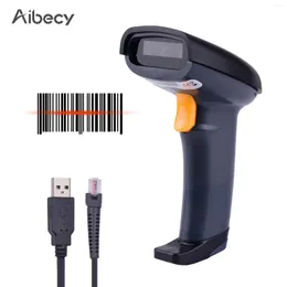 Handheld-1D-Barcode-Scanner, USB-Kabel, Barcode-Leser, manueller Auslöser/automatisches kontinuierliches Scannen, Unterstützung für Papier für Supermarkt