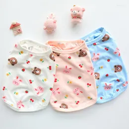 Dog Apparel Animal Clothes Vest Dogs Clothing Cute Fashion Cherry Print Spring Summer Yorkshire Trendy Blue Boy Girl Ropa Perro