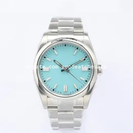 High Quality Asian Steel Band Watch 2813 Sports Automatic Mechanical Wristwatch 41mm Turquoise Blue Dial Fashion Sapphire Glass Lu305E