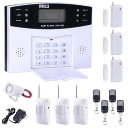 2016 New Home Alarm System GSM SMS Burglar Security Alarm System Wireless LCD Screen Detector Sensor Kit2130