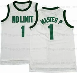 Maglia da basket cinematografica da uomo personalizzata P No Limit bianca cucita qualsiasi nome numero taglia S-4XL 5XL 6XL