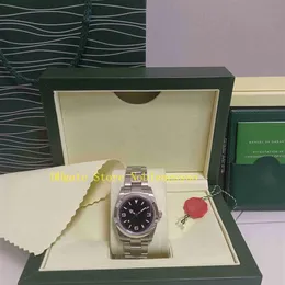 Real Po с оригинальными коробками мужские часы Men's Mid -Size Ladies Oyster Perpetual 36 мм 124270 Black Dial Automati