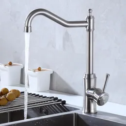 Kitchen Faucets 304 Stainless Steel Faucet Single Handle Hole And Cold Mixer Sink Robinets De Cuisine