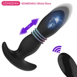 Güzellik ürünleri büyük yapay penis popo fiş erkek prostat masajı yetişkin oyuncaklar anal vibratör kablosuz uzak teleskopik seksi eşcinsel erkekler için