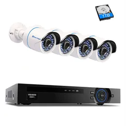 4CH 1080P POE NVR Security Camera CCTV Systeem P2P IR Night Vision 4PCS 2 0MP Outdoor IP Camera Surveillance Kit App View2215
