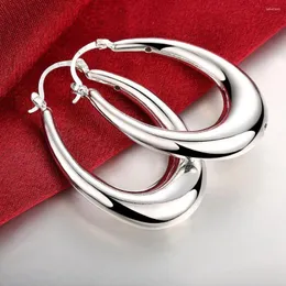Hoop -Ohrringe hohl Big Circle Silber für Frauen Orecchini Mode Schmuck Brincoos de Prata
