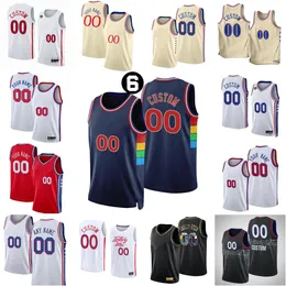Impresso personalizado 2022-2023 Novas camisas de basquete 0 Tyrese 1 James Maxey 22 Matisse thybulle 11 Jaden Springer 18 Shake Milton 44 Paul Reed 5 Montrezl Harrell 6 Patch