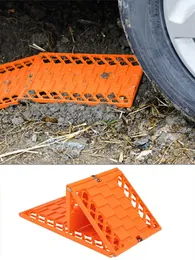 Resebaneprodukttraktioner Offroad bilhjul Anti-lysdynor Extraktionsmattor för fordon fastnat i lera sand och snö 2 pack orange 1216