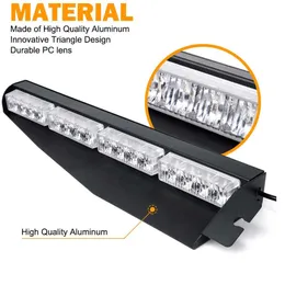 سفر طريق منتج الطريق Strobe LED LED BAR الداخلية الزجاج الأمامي SUNVISOR مصباح الطوارئ تحذير الأضواء وميض لجامعة 258N