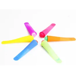 6 PCs/SET ICECREAM Tools Silicone Popsicle Molds Ice Pop Maker Homemade Lolly Mold com tampas removíveis cor aleatória reutilizável para crianças