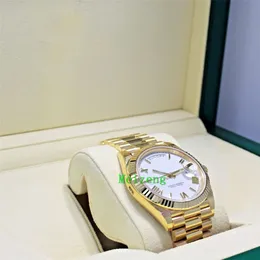 Luxury Wristwatch BRAND New 40mm President Day-Date 40mm 228238 18K Yellow Gold White Roman Dial Watch
