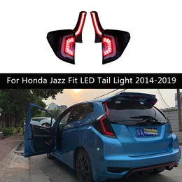 Bil TAILDIGHTS MONTERING Dynamisk streamer Turn Signal Indicator Baklampan f￶r Honda Jazz Fit LED -bakljus Broms Running Light