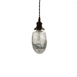 Pendant Lamps Japanese Brass Cracked Glass Hanging Lamp LED Loft Decor Vintage Light Dining Room Home Lighting Droplight Luminaire