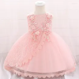 Vestidos de menina nascida criança batismo de um ano de bebê de renda de renda de tule de tule tulle ristenamento da princesa criança vestido de ball vestido de ball vestido de bola