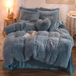 Bedding Sets Winter Set EU Single 135x200cm High Quality Velvet Warm Pillowcases And Quilt Cover 2pcs Suit Bed