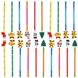 Desenho favorece a madeira engraçada para as crianças Lápis Sala de aula para presente Festa de Natal