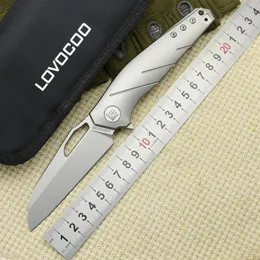 Apologoo Apologo Flip Folding Knife S35vn Blade Titanium manico in campeggio da caccia da campeggio tattica di sopravvivenza all'aperto EDC Tools237h