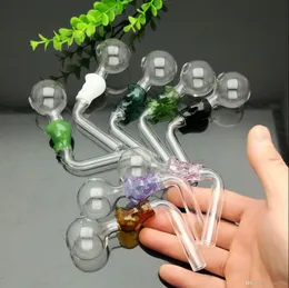 Imagem real Mini al￧a colorida Vidro Tuba de tubo de tubo de fumar Bubbler h￭brido ￠ prova de derramamento Bongo Bongo