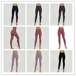 2021 LU Women Cross-Tight Fitness Yoga Pants High Waist Sports Gym Wear Girls Leggings Elastic Ladies 전체 전체 타이츠 운동 283a