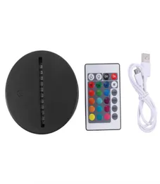 USB Cable Touch 3D светодиодный светодиодный держатель лампы базовый ночной замена 7 Цвета красочные световые основания столовые декор держатель465428