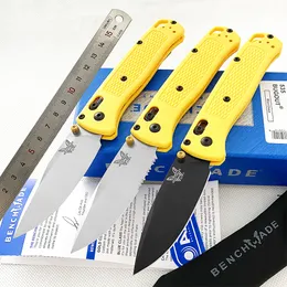 Benchmade 535 taktyczne składane nóż S30V Ostrze żółte nylonowe szklane rękojeść światłowód na zewnątrz noża kieszanki EDC