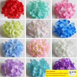 الزهور الاصطناعية الجديدة Hydrangea الزهور رؤساء حفل الزفاف مستلزمات الزفاف محاكاة زهرة زهرة زهرة المنزل زخارف المنزل