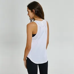 T-shirt de colete de ioga Lu-59 Solid Colors Women Fashion Outdoor Tanks Sports Running Gym Tops Clothes262p