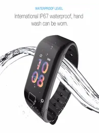 F1S SMART BRACELDEN Kleur Scherm bloed Oxygenmonitor Smart Watch Hartslagmonitor Fitnesstracker Smart polshorloge voor Android I7768858