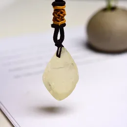 Dekoratif figürinler 1 adet doğal sitrin kristal kolye orijinal düzensiz mineral reiki iyileştirme enerji taş takılar erkekler kadın DIY