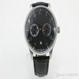 MENS AUTOMATYCZNY CAL 51011 OBEJRZYJ BLACK TEL 500703 Skórzane męskie zegarki Eta Eta Reserve Swiss Data RandWatches3111