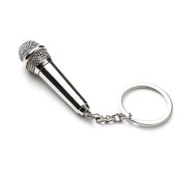 Party Favor Novelty Metal Microphone Keychains New Design Keyrings Can Hide a Love Note Gifts RRD116