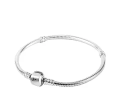 Braccialetti in argento sterling 925 all'ingrosso da 3 mm con catena a forma di serpente, braccialetto con perline di fascino, regalo di gioielli per uomo e donna