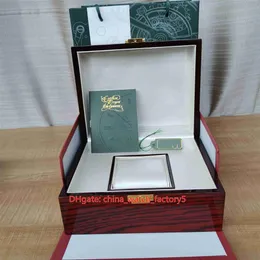 Säljer av hög kvalitet Royal Oak Offshore Watches Boxes Titta på Original Papers Red Wood Leather Box Lock Handväska 20mm x 16mm 1 kg 228J