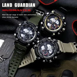 2020 SMAEL Sport Men's Wristwatch liderou relógio digital à prova d'água Dual Time Wristwatch Military Watch 1617 Mens Watches Orologi 187C