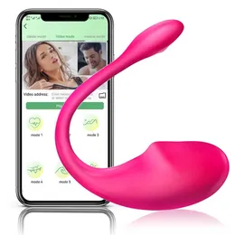 Articoli di bellezza Giocattoli sexy APP Telecomando Indossabile Dildo Vibratore Donne Telefono Wireless 10Frequenza Vibrazione Clitoride Punto G Adulto