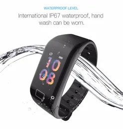 F1S SMART BRACELDEN Kleur Scherm bloed Oxygenmonitor Smart Watch Hartslagmonitor Fitness Tracker Smart polswatch voor Android I8735549
